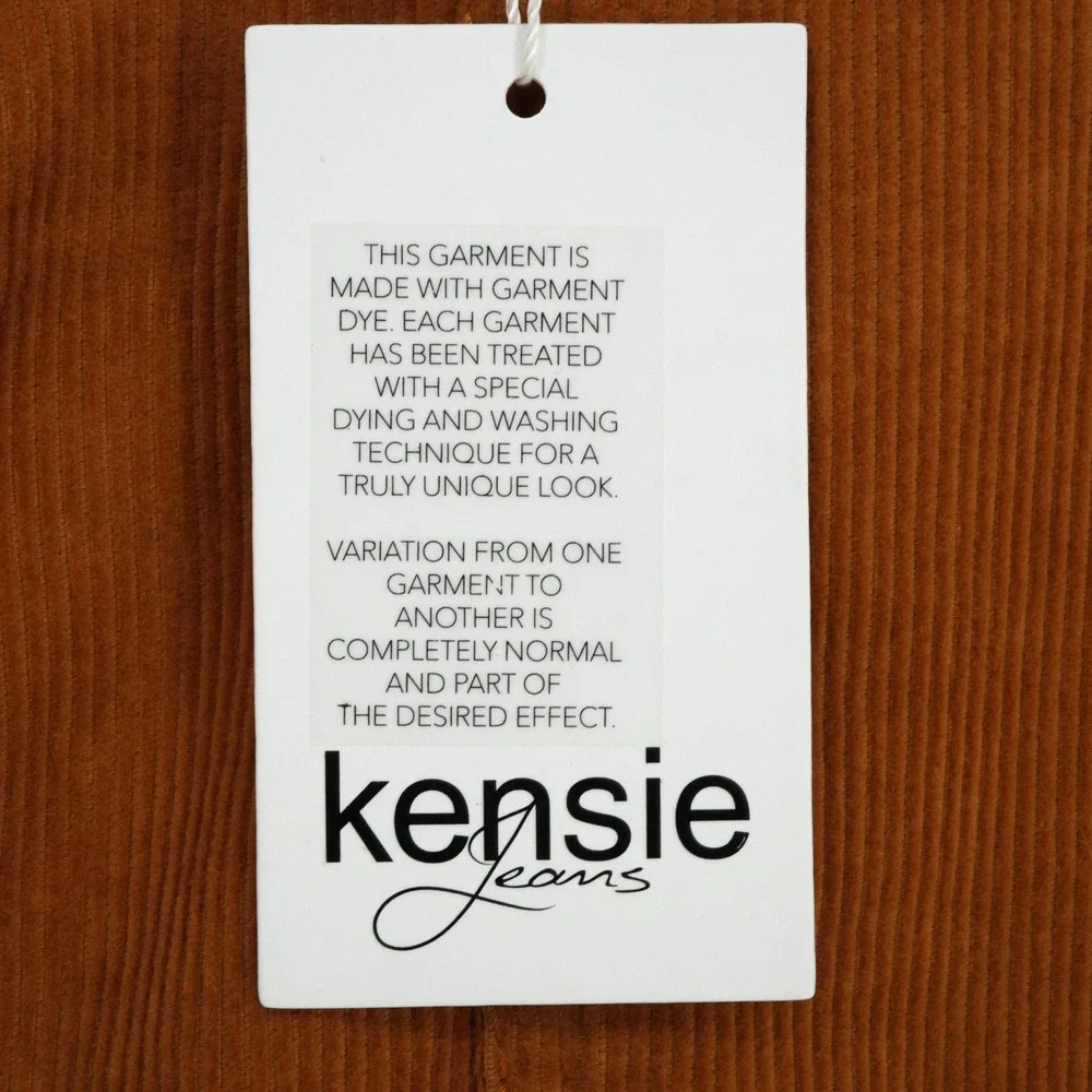 Kensie Skirt Womens 8 Waist 29 Rust Brown Corduroy Button Front Pockets New